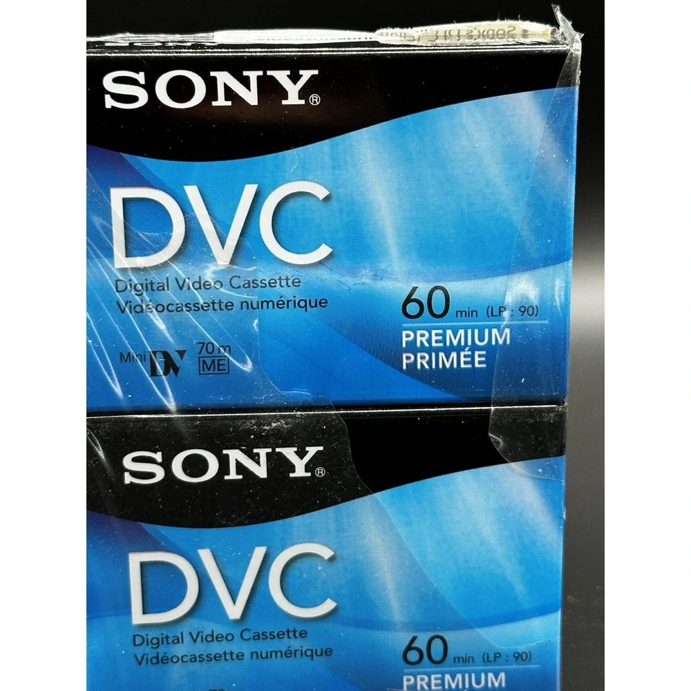 Sony DVC Digital Video Mini Cassette Tapes 2 Pack 60 Minutes Each Premium NOS